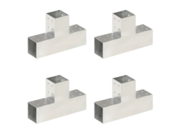Post Connector, Post Connectors Vidaxl Prateado Metal (81 X 81 Mm)