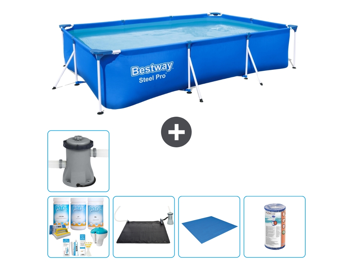 Bestway Piscina Bestway Steel Pro Retangular - 300x201x66 Cm - 6-peças S22079