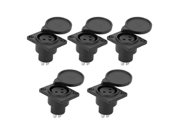 5 Peças Conector Xlr Fêmea 3 Pinos Impermeável Painel Chassis Socket Para Microfone Áudio