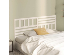 Vidaxl Cabeceira De Cama 206x4x100 Cm Pinho Maciço Branco