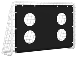 Baliza de treino para futebol com rede VIDAXL Preto Aço (184x61x122 cm)