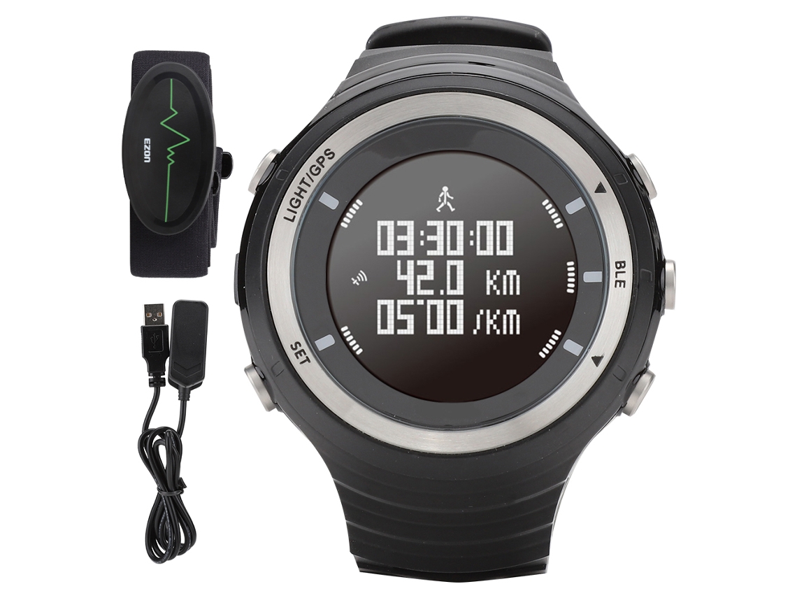 Relógio esportivo com GPS, monitor de frequência cardíaca EOOCOO