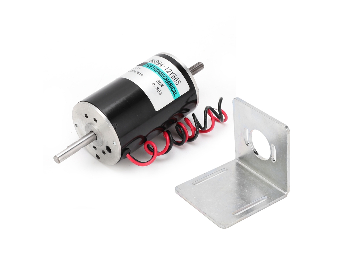 Motor Dc De Alta Velocidade 80w Micro Cw Ccw Eixo Duplo Regulação De Velocidade 12v Xd60d9412y50s Com Suporte