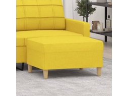Vidaxl Apoio De Pés 70x55x41 Cm Tecido Amarelo-claro