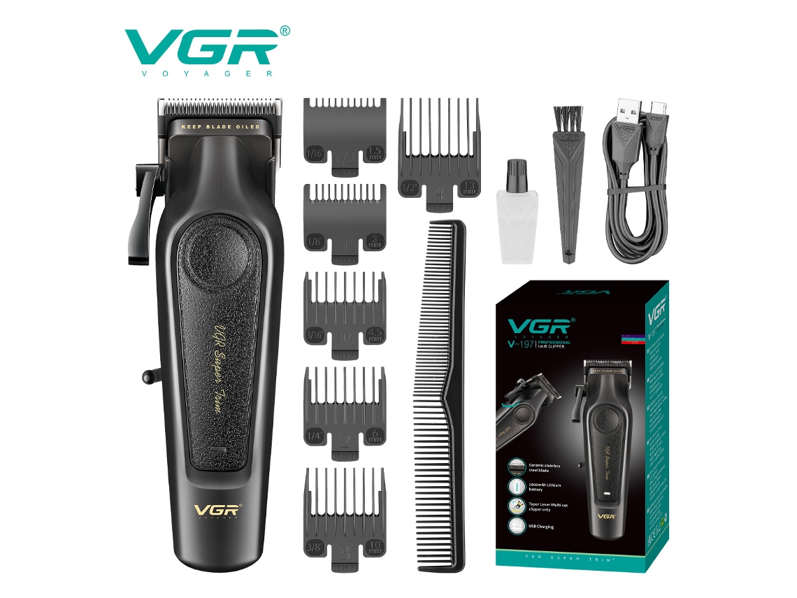Máquina De Cortar Cabelo Elétrica Com Cabeça Para Pomada Degradê, Máquina De Cortar Cabelo Elétrica Recarregável
