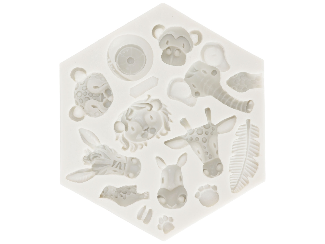 Molde De Silicona Em Forma De Animalinho, Flexível, Fácil De Desmoldar Para Bolos, Fondant E Chocolate 951 Cinza