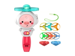 Brinquedo Libélula De Bambu Com Apito E Giroscópio Iluminado Para Crianças Rosa Brincadeira Ao Ar Livre