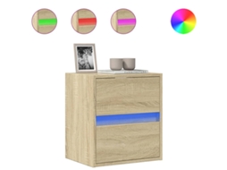 Móvel de Parede P/ Tv com Luzes Led Carvalho Sonoma MAISON EXCLUSIVE (41x31x45 cm)