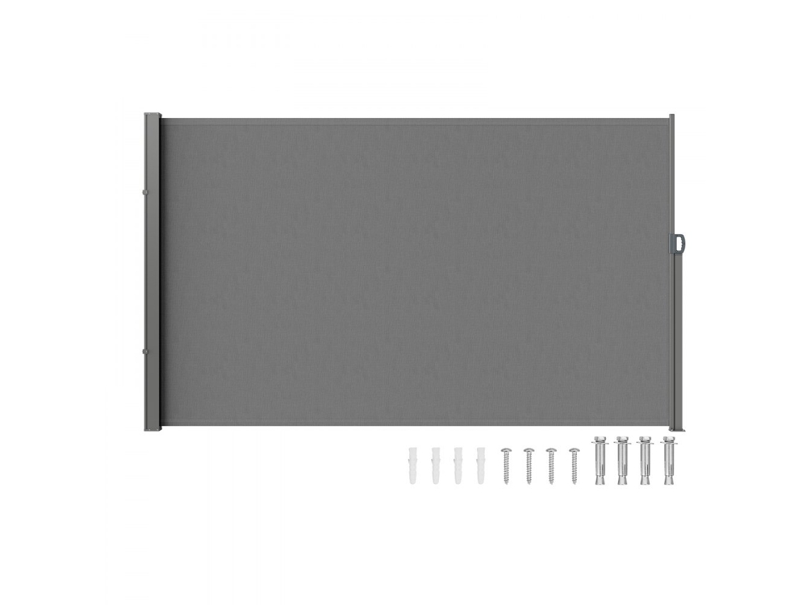 Conjunto De Toldo, Parede De Privacidade E Cortina Lateral Retráteis 160x300cm Tekmaquinas