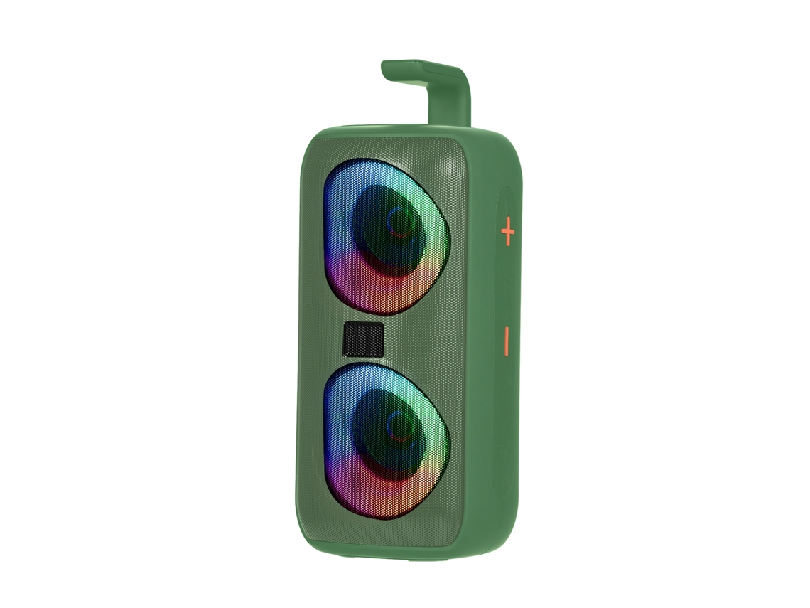 Caixa de Som Portátil com Rádio, luz RGB, Bluetooth, EOOCOO