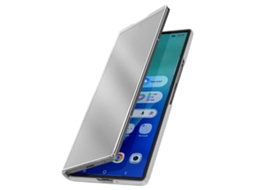 Avizar Capa Protetora Clear View Para Galaxy Z Fold 7 Com Suporte Para Vídeo Prateado