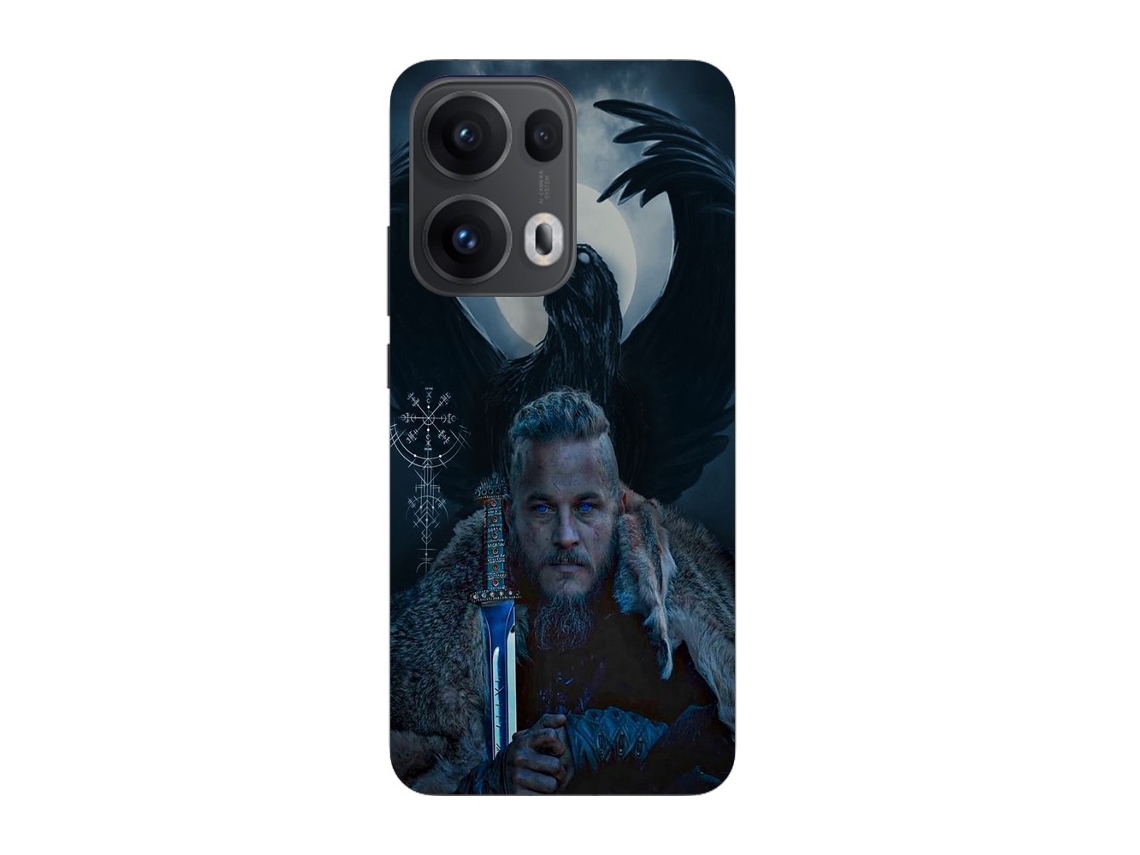 Capa Vikings Ragnar Lothbrok Para Oppo Oppo Reno 13 Pro 5g Maniacase Silicone Preto