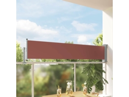 Vidaxl Toldo Lateral Retrátil Para Pátio 60x300 Cm Castanho