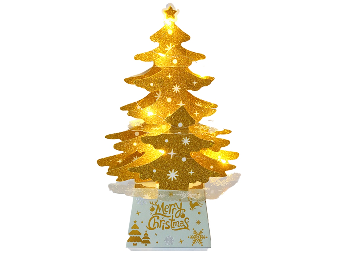 Árvore de Natal com Luzes Set-Sd008 Lanternas Douradas AURUM