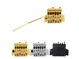 Sistema de Ponte Tremolo com Estabilizador de Mola Dupla para Guitarra Elétrica, Dourada AQUAFORGE