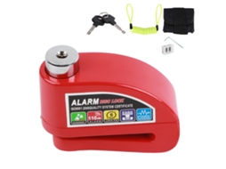 Cadeado De Freio A Disco à Prova Dágua Com Alarme Antifurto De 110db Para Motocicleta E Bicicleta Aquaforge (vermelho)