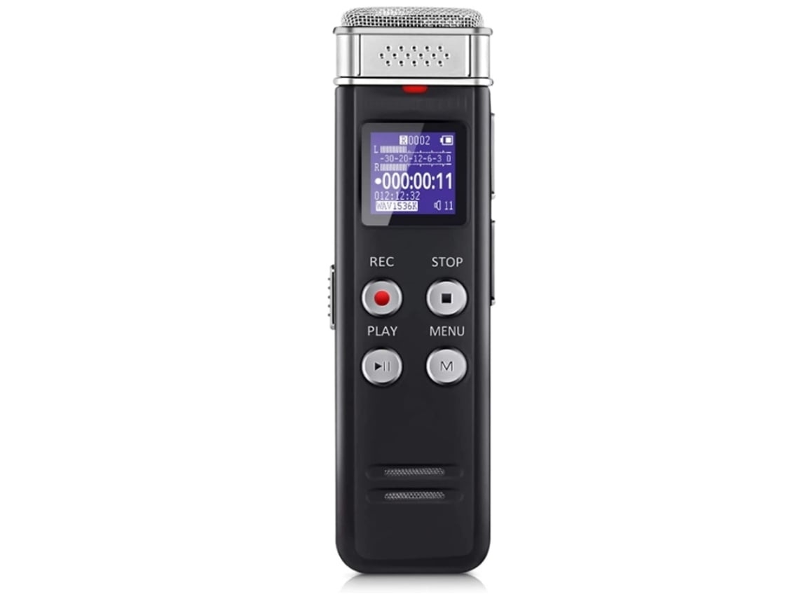 Lurelia Gravador De Voz Digital 8gb Com Usb, Ativação Por Voz, Redução De Ruído Para Reuniões, Aulas, Palestras - Preto
