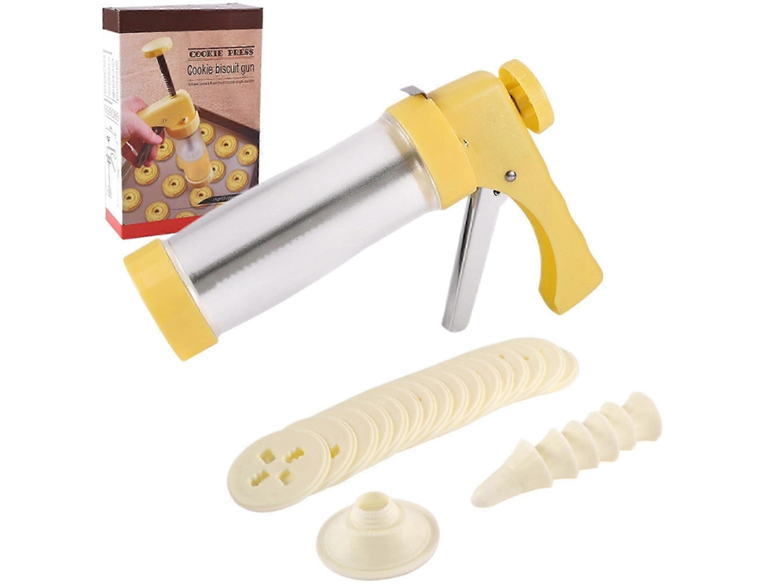 Kit Pistola De Pressão Para Biscoitos, Ideal Para Assar E Decorar, Na Cor Amarela Nostalgia88 (2025)