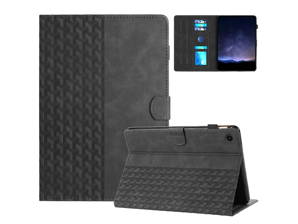 Capa para tablet inteligente em couro com relevo Webake e blocos de montar