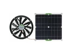 JEIIBRZUI Mini Ventoinha Painel Solar de Silício 100W Película Solar 12V  Alimentado Por Energia Solar de Refrigeração de 10 Pulgadas
