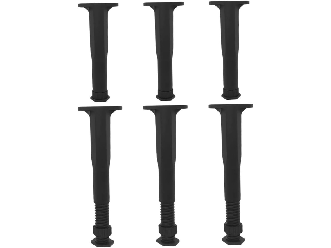 Conjunto De 6 Pés Cama Ajustáveis Em Formato T Com Altura Regulável Para Sofá, Mesa, Cadeira E Cômoda