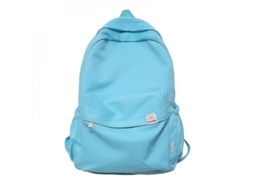Mochila Feminina Impermeável De Nylon Casual Para Viagem E Escola Adolescentes Cor Sólida 20-35l Azul