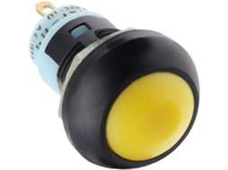 1-interruptor De Botão Momentâneo Amarelo 12mm Com Travamento Automático, 1a, 250v
