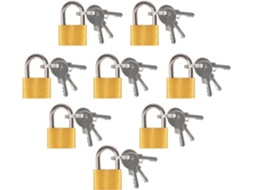 Conjunto de 8 Mini Cadeados BRILVIBERA para Bagagem