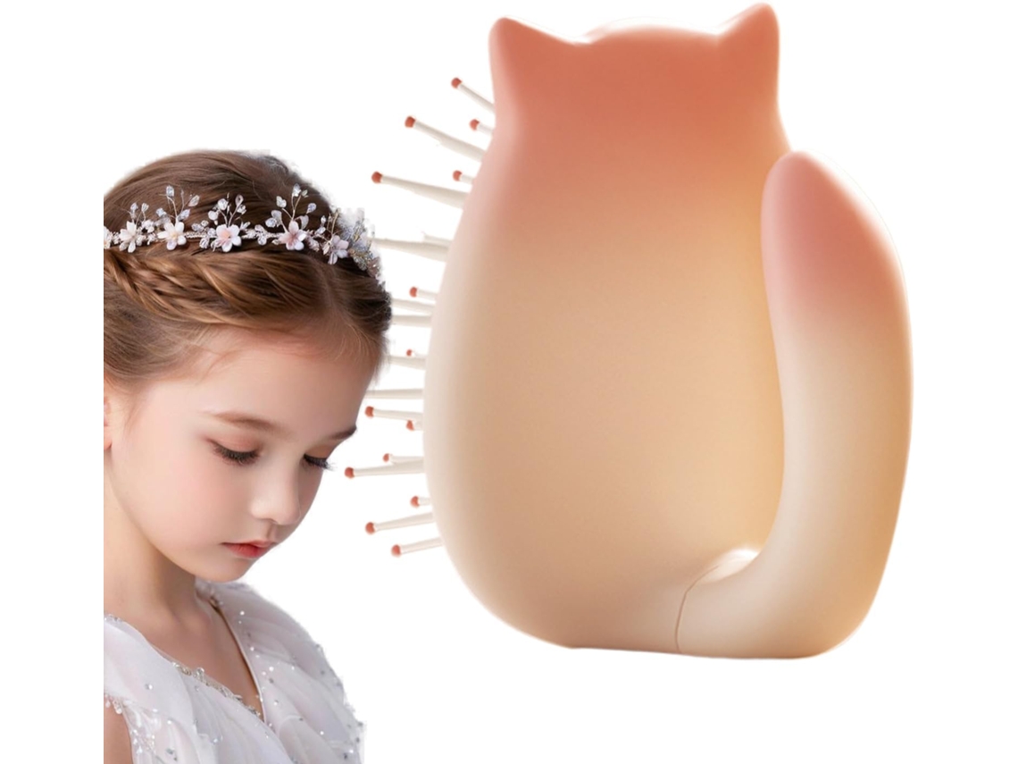 Escova De Cabelo Infantil, 7, 1x 7, 8cm, Pente Com Almofada De Ar, Cerdas Antiestáticas, Massageador De Couro Cabeludo