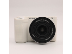 Capa para Sony Zve10m2 Capa de Silicone com Textura de Lichia para Câmera CUICH (bege)