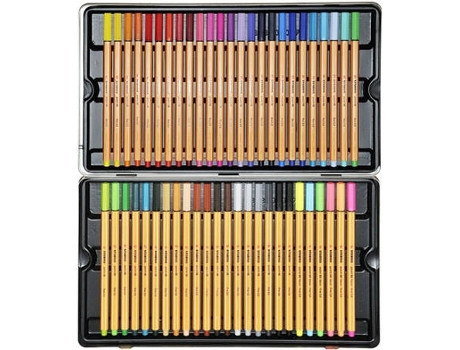 Marcador 0,4mm Fineliner  Point 88 Estojo Metal 50 Cores Sortidas