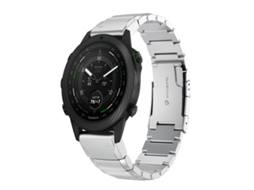 Bracelete para Garmin Marq Golfer Gen 2 Aço Inoxidável Estampa de Casco de Tartaruga Prata XIAOMOYU (22mm)