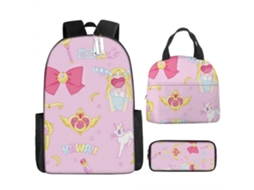 KOHREE Conjunto de Mochila de Três Peças Sailor Moon