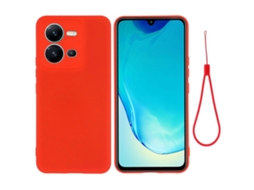 Capa De Celular À Prova De Choque Com Cobertura Total E Cor Pura De Silicone Líquido Para Vivo V25 5g / V25e 5g / X80 Lite