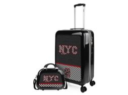 Conjunto de Malas de Viagem Pc SKPAT Nice Xadrez Negro Pc 45X68X26 Cm
