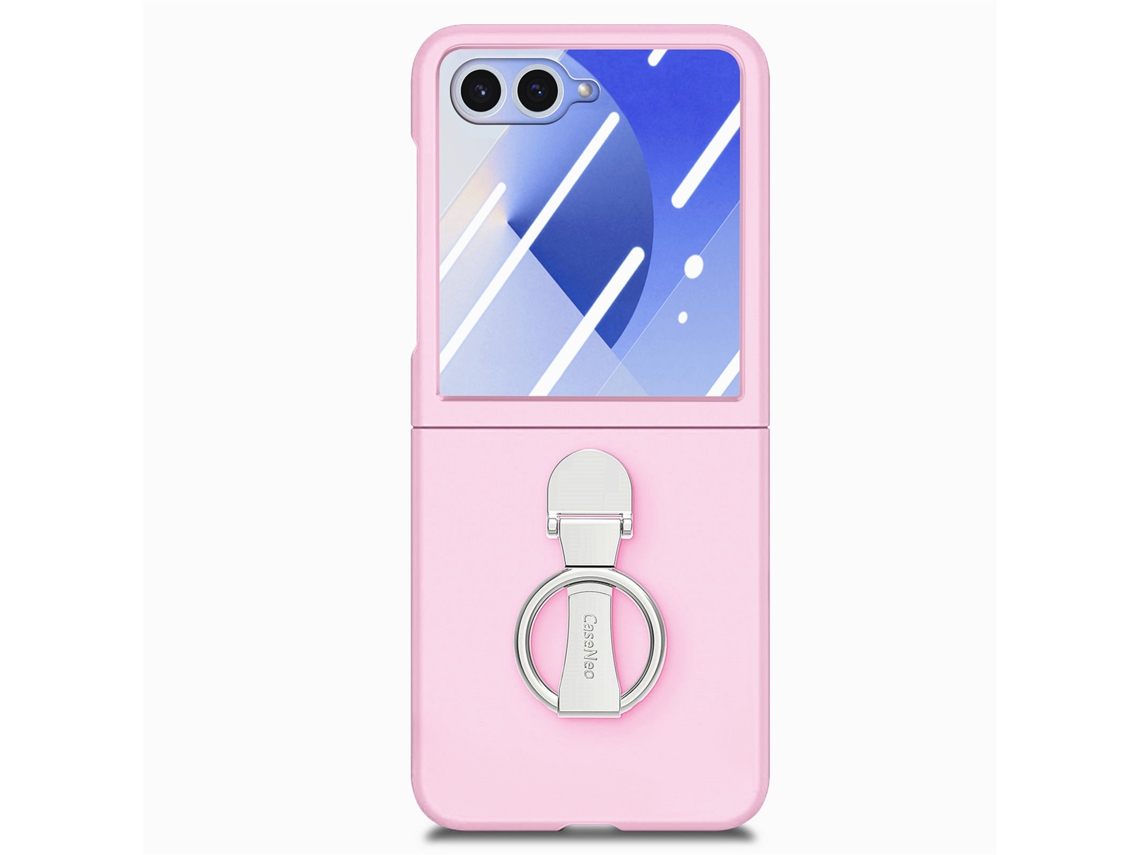 Capa Eifson Para Samsung Galaxy Z Flip8, Com Suporte Em Anel E Material De Pc - Compatível - Rosa