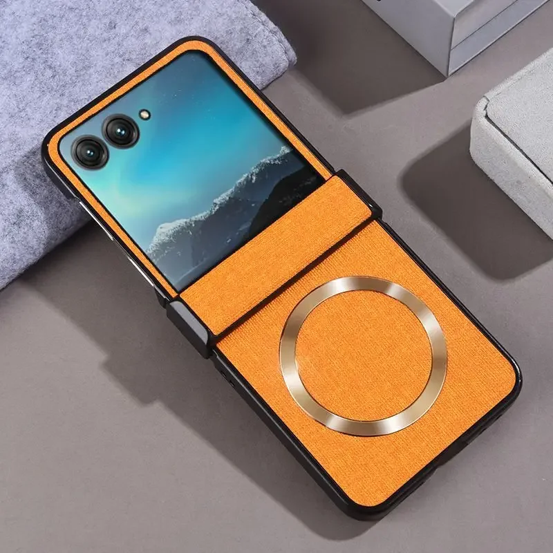 (amarelo, Motorola Razr 40 Ultra) Capa Protetora À Prova De Choque De Capa Dura Com Suporte Para Carregamento Sem Fio De Sucção Magnética Magsafe