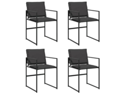 Garden Chair, Garden Chairs Vidaxl Preto Aço (n/a)