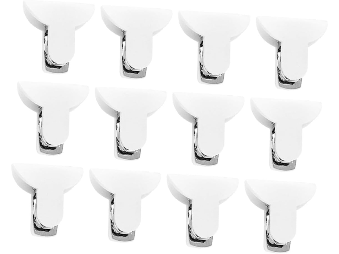 Conjunto de 12 alfinetes de segurança antiderrapantes para edredons, com inserções de metal e espuma, fáceis de usar.