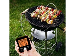 Termômetro Digital para Alimentos, Dobrável e de Leitura Rápida, Ideal Carnes em Churrasco AQUAFORGE (vermelho)