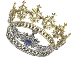 Coroa de casamento barroca retrô em metal com cristais brilhantes, acessório elegante para a cabeça.