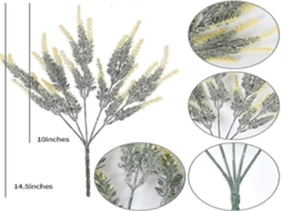 Lavanda artificial - 12 flores - Branca, Rosa, de plástico - Para interiores e residências | Lurelia