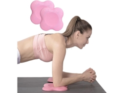 Conjunto 2 Joelheiras Yoga Acessórios Extra Grossos Adulto Protetores Cotovelo Antiderrapantes Rosa