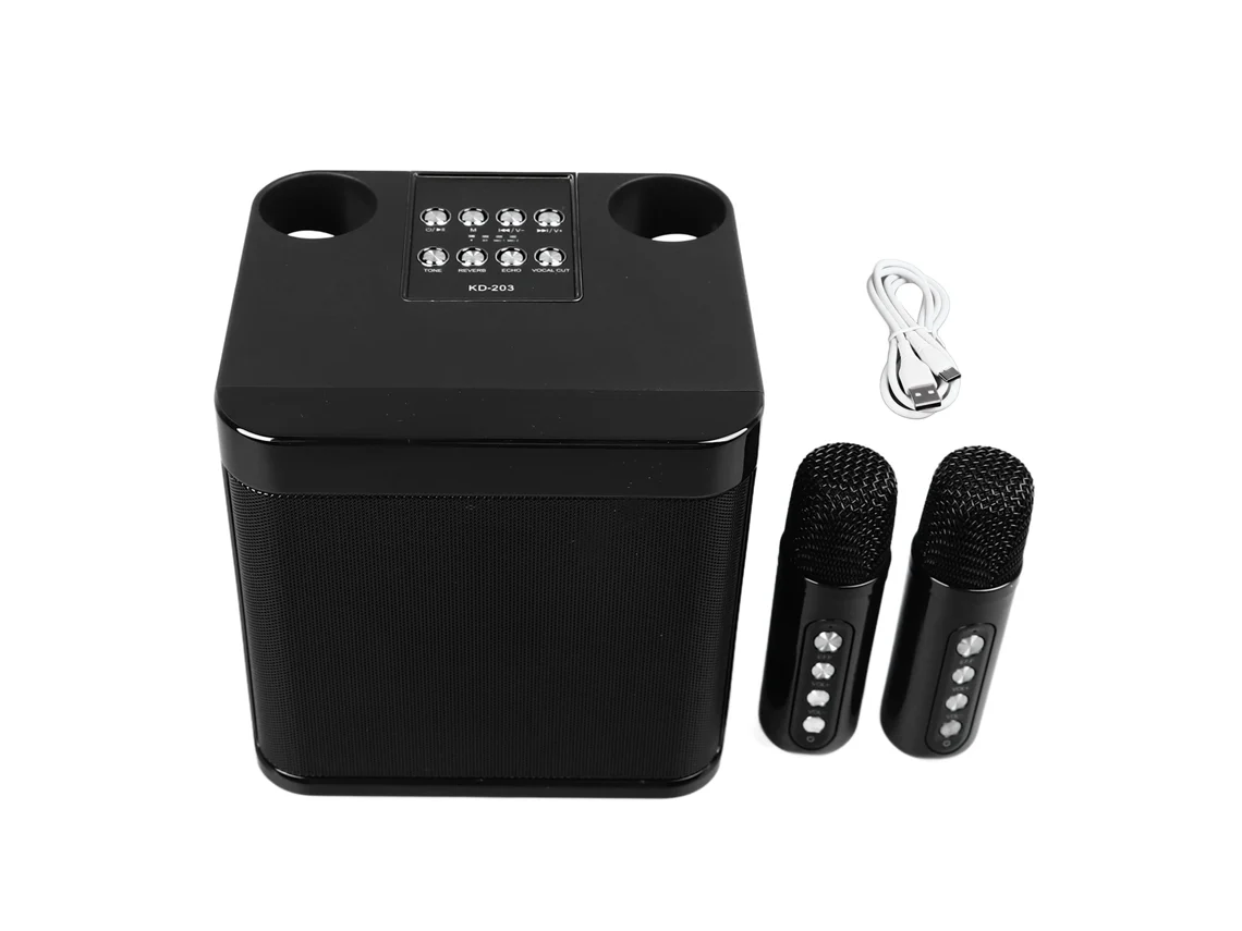 Subwoofer Bluetooth com microfones sem fio EOOCOO