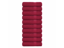 Shower Towel, Shower Towels Vidaxl Vermelho Algodão (70 X 140 Cm)