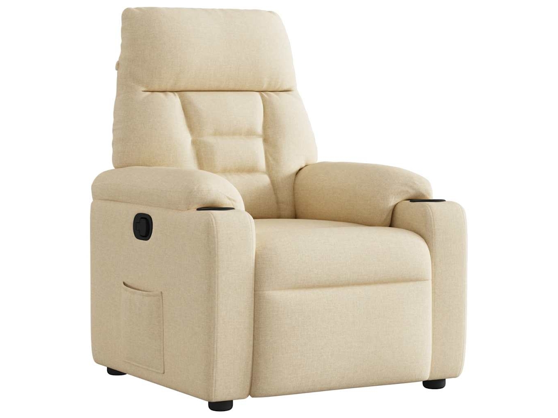 Recliner Chair, Recliner Chairs Vidaxl Creme Tecido