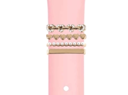 Bracelete Ticwatch Gth Pulseira com Adorno Corações Rosa