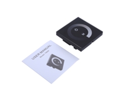 2026 interruptor de Parede com Painel Táctil Dimmer para Fita Led Controlador de 1 Canal Luz Dc 12v 24v Preto