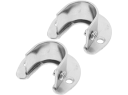 Suportes Para Cortina De Chuveiro Orfofe, 2 Peças, Em Aço Inoxidável, Em Formato De U, Com Flange De Fácil Instalação