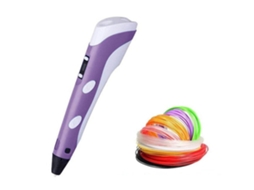 Caneta de Impressão 3D Criativa com Filamentos Roxo 10M